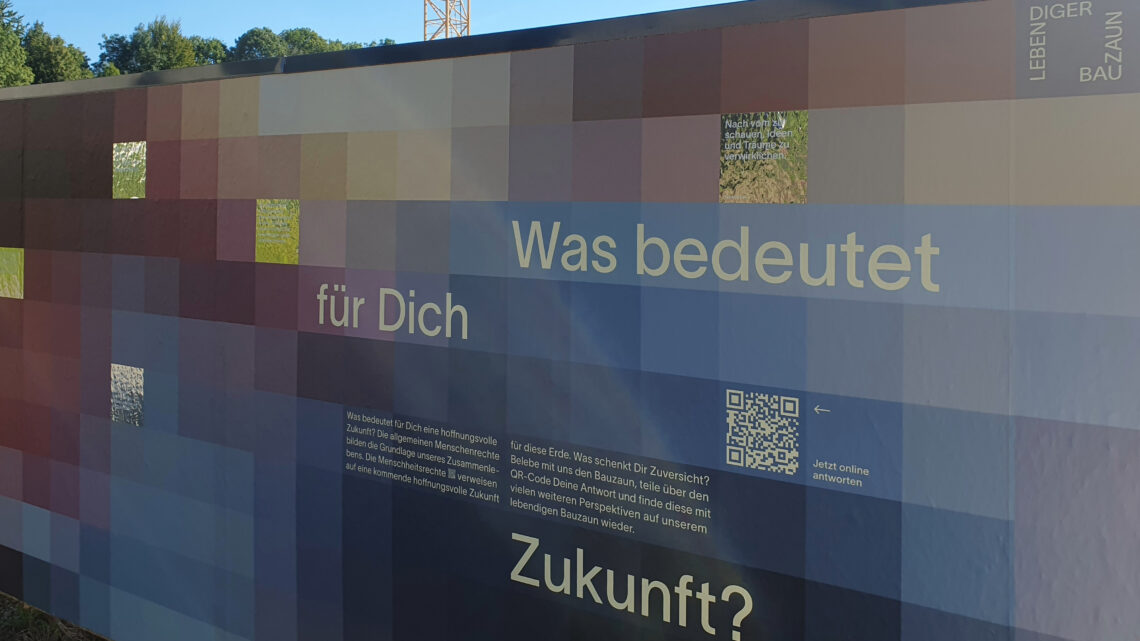 Lebendiger Bauzaun auf dem Campus Melaten