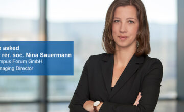 Interviewreihe_Beitragsbild_engl_Nina_Sauermann-360x220 We asked Dr. rer. soc. Nina Sauermann | Campus Forum GmbH | Managing Director 